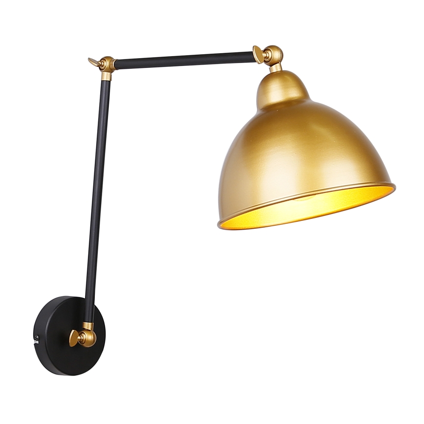 Lampe murale TRUCK 1xE27/40W/230V doré/noir