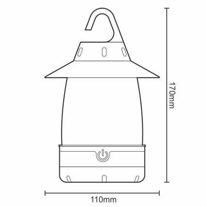 Lampe portable LED 3xLED/4xAA IPX4