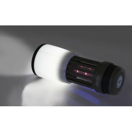 Lampe portable rechargeable avec piège à insectes LED/2W/1800mAh/3xAAA IPX4 verte