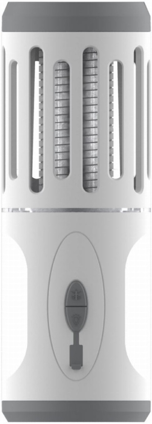 Lampe portable rechargeable avec piège à insectes LED/6W/1800 mAh IPX4 blanc/gris
