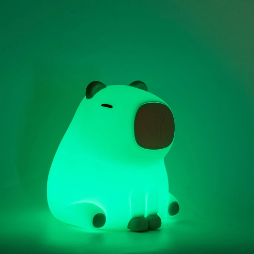 Lampe tactile pour enfants RGBW à intensité variable LED/1W/5V USB 1200 mAh capybara