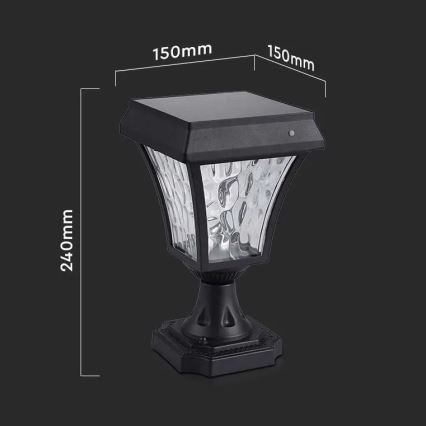 Lampe solaire 3en1 LED/2W/5,5V 3000K/6000K IP65 2200 mAh