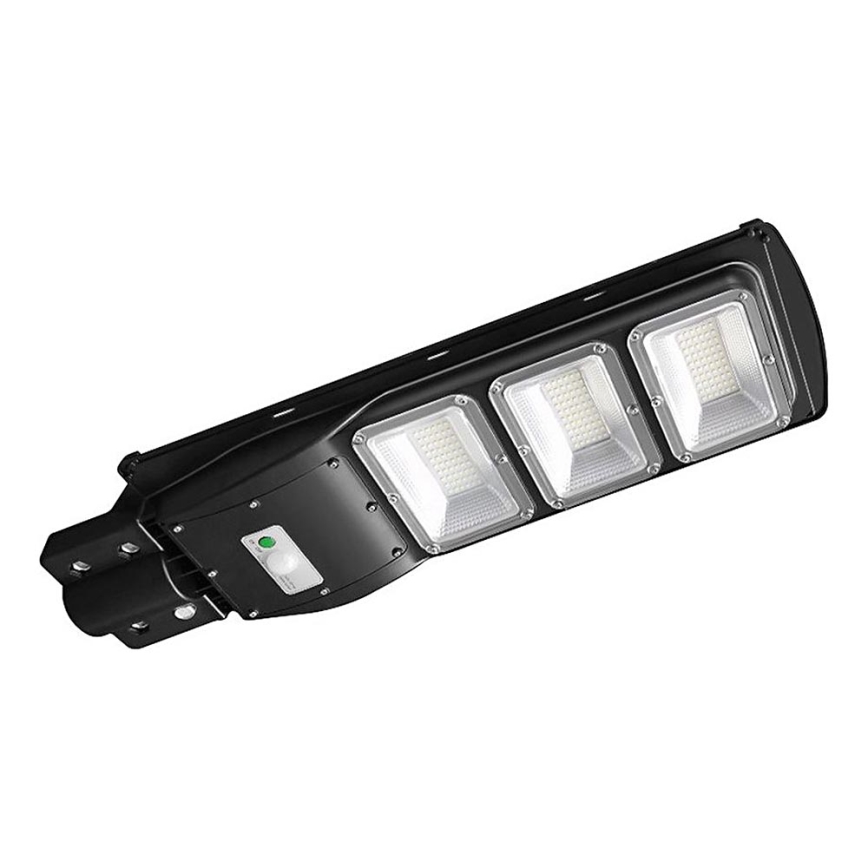 Lampe solaire à intensité variable avec détecteur de mouvement et de crépuscule LED/12W/3,2V 6000K IP65 10000 mAh noir + Télécommande