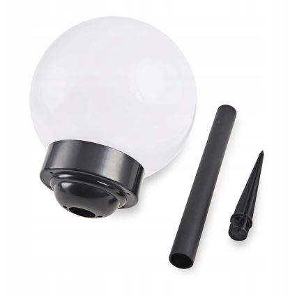 Lampe solaire à LED, 1,2 V, 6500 K, 200 mAh, Ø 10 cm, IP44, blanc/noir
