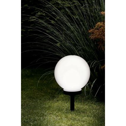 Lampe solaire à LED 1,2 V, 6500 K, 200 mAh, Ø 25 cm, IP44, blanc/noir