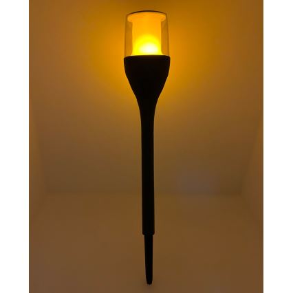 Lampe solaire à LED, batterie 1,2 V/800 mAh, IP44, noire
