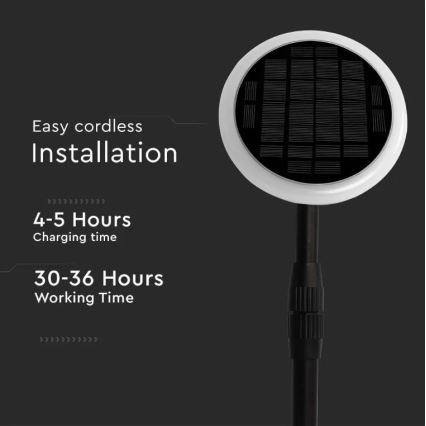 Lampe solaire ajustable GARDEN LED/8W/5V IP65 4000K