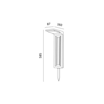 Lampe solaire LED/0,2W/3,7V 6500K IP44 2200 mAh