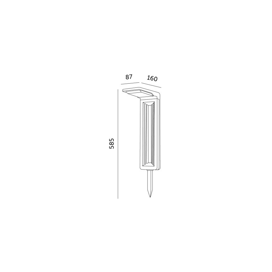 Lampe solaire LED/0,2W/3,7V 6500K IP44 2200 mAh