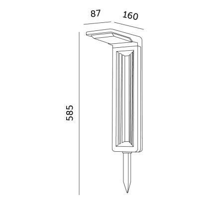 Lampe solaire LED/0,2W/3,7V 6500K IP44