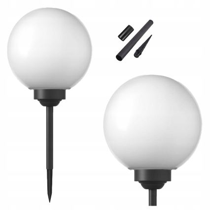 Lampe solaire LED 1,2 V 6500 K 200 mAh Ø 20 cm IP44 blanc/noir