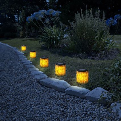Lampe solaire LED/1,2V 600mAh IP44 tronc d'arbre