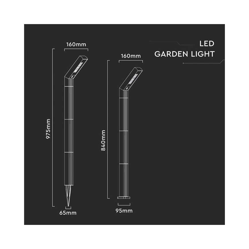 Lampe solaire LED 2 en 1 LED/1,5 W/3,7 V IP65 1500 mAh