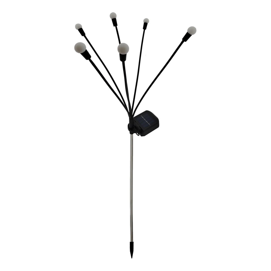 Lampe solaire LED 6xLED/1,2V 300 mAh IP44 noire