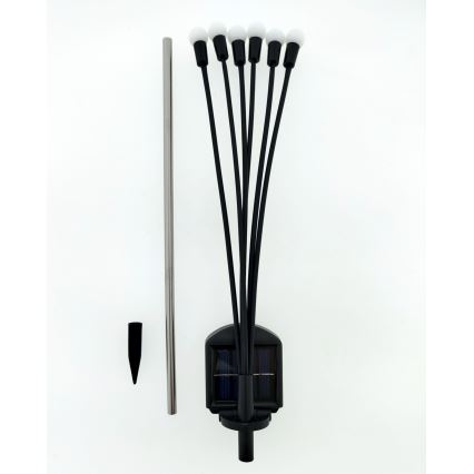 Lampe solaire LED 6xLED/1,2V 300 mAh IP44 noire