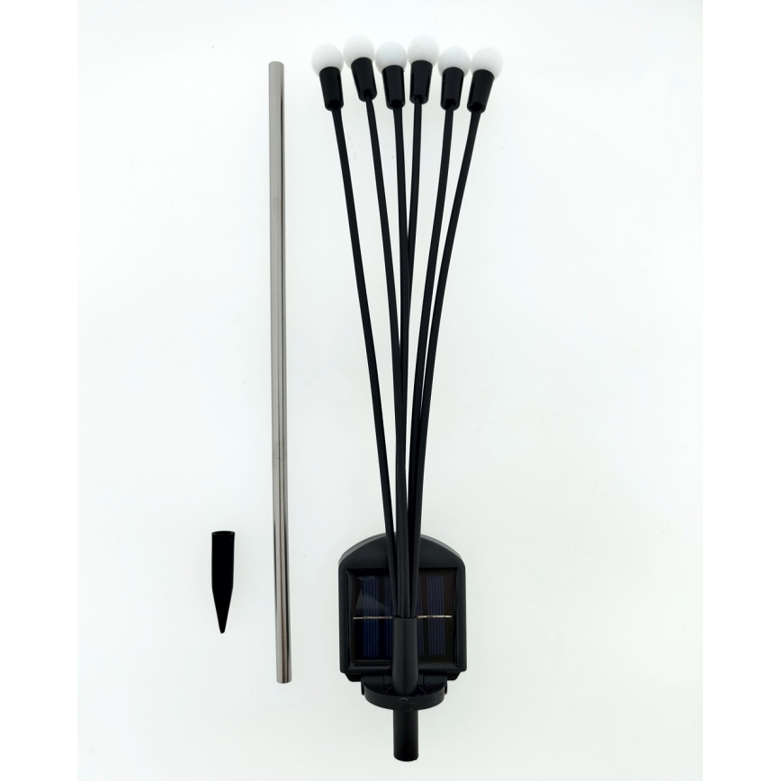 Lampe solaire LED 6xLED/1,2V 300 mAh IP44 noire