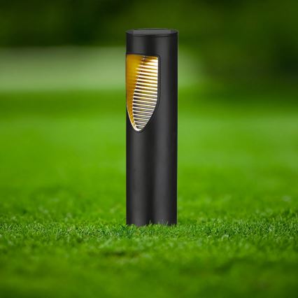 Lampe solaire LED ADDIS, 1,2 V, 600 mAh, IP44, noire