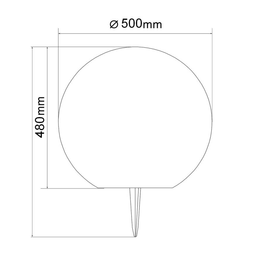 Lampe solaire LED KULA 3,7 V 3000/4000/6500 K Ø 50 cm 2000 mAh IP65 blanche