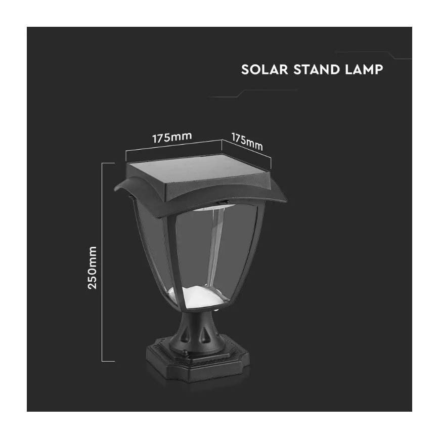 Lampe solaire LED LED/2W/3,7V 3000/6000K IP65