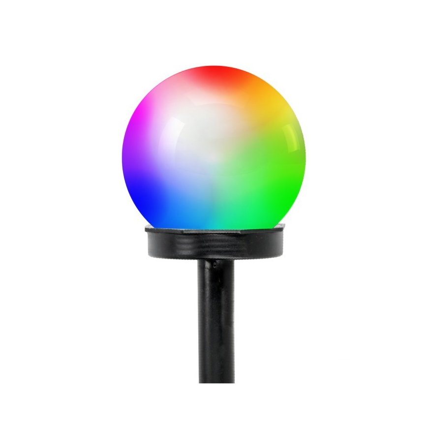 Lampe solaire LED RGB SPHERE, 1,2 V, IP44, 40 mAh, Ø 10 cm