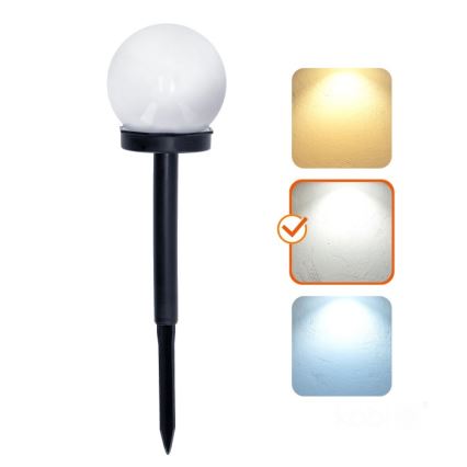 Lampe solaire LED SPHERE, 1,2 V, 4000 K, IP44, 40 mAh, Ø 10 cm