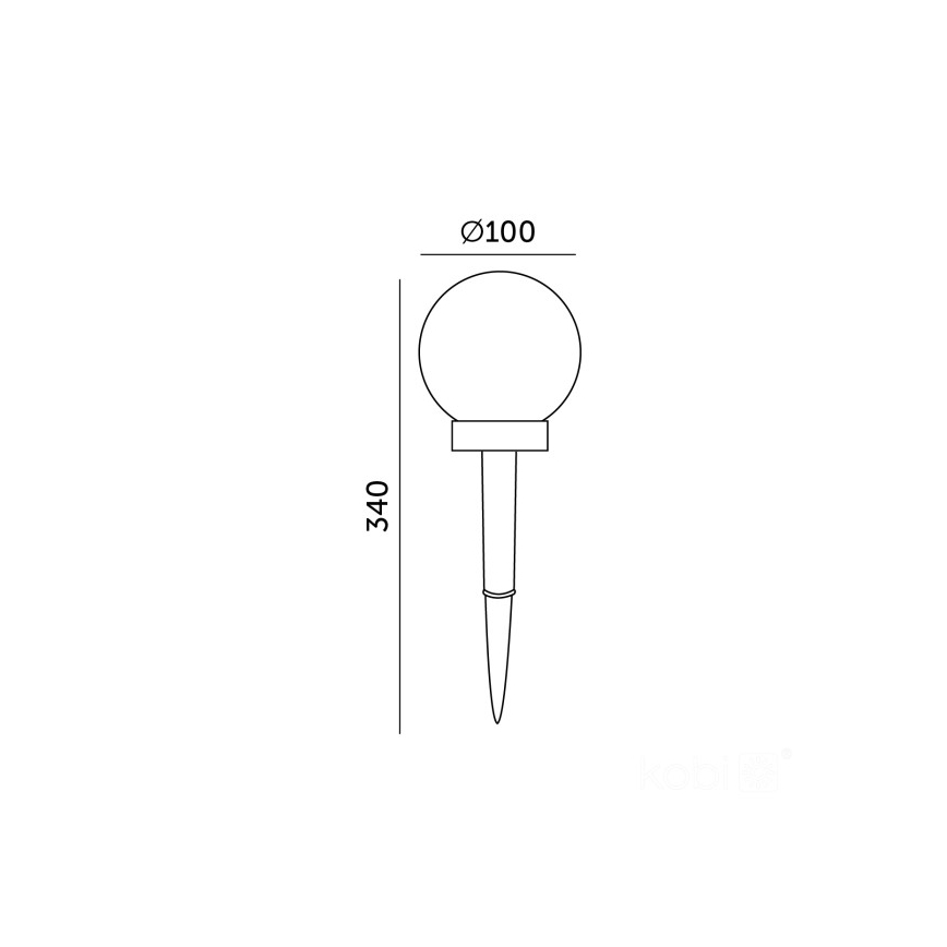Lampe solaire LED SPHERE, 1,2 V, 4000 K, IP44, 40 mAh, Ø 10 cm