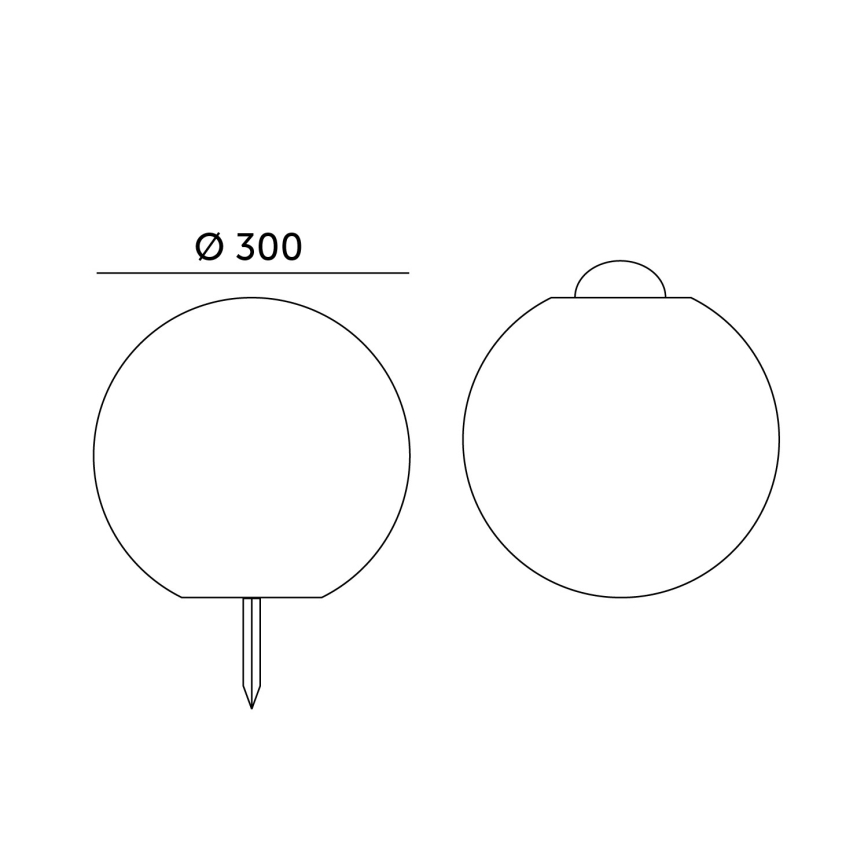 Lampe solaire RGB à intensité variable GARDEN BALL LED/5W/3,7V 3000K IP54 2200 mAh d. 30 cm + Télécommande
