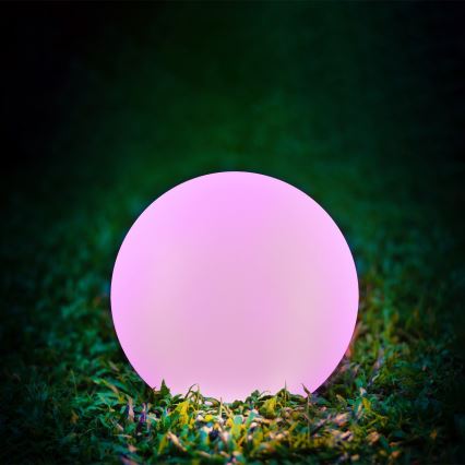 Lampe solaire RGBW BALL LED/1,2V d. 40 cm IP65 + télécommande