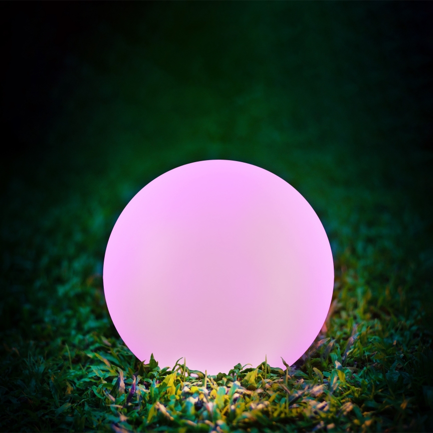 Lampe solaire RGBW BALL LED/1,2V d. 40 cm IP65 + télécommande