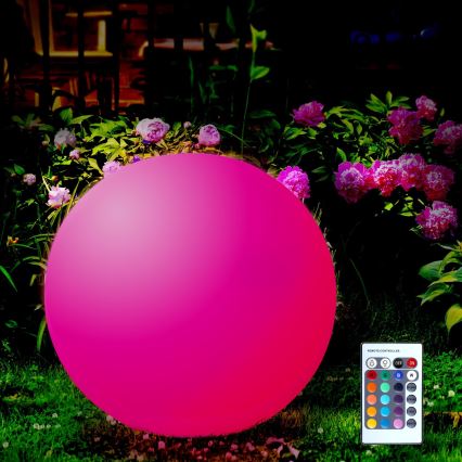 Lampe solaire RGBW BALL LED/1,2V d. 40 cm IP65 + télécommande