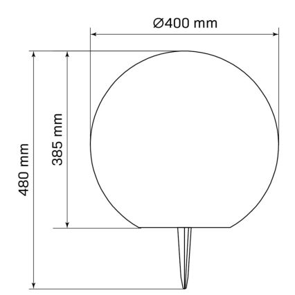 Lampe solaire RGBW BALL LED/1,2V d. 40 cm IP65 + télécommande