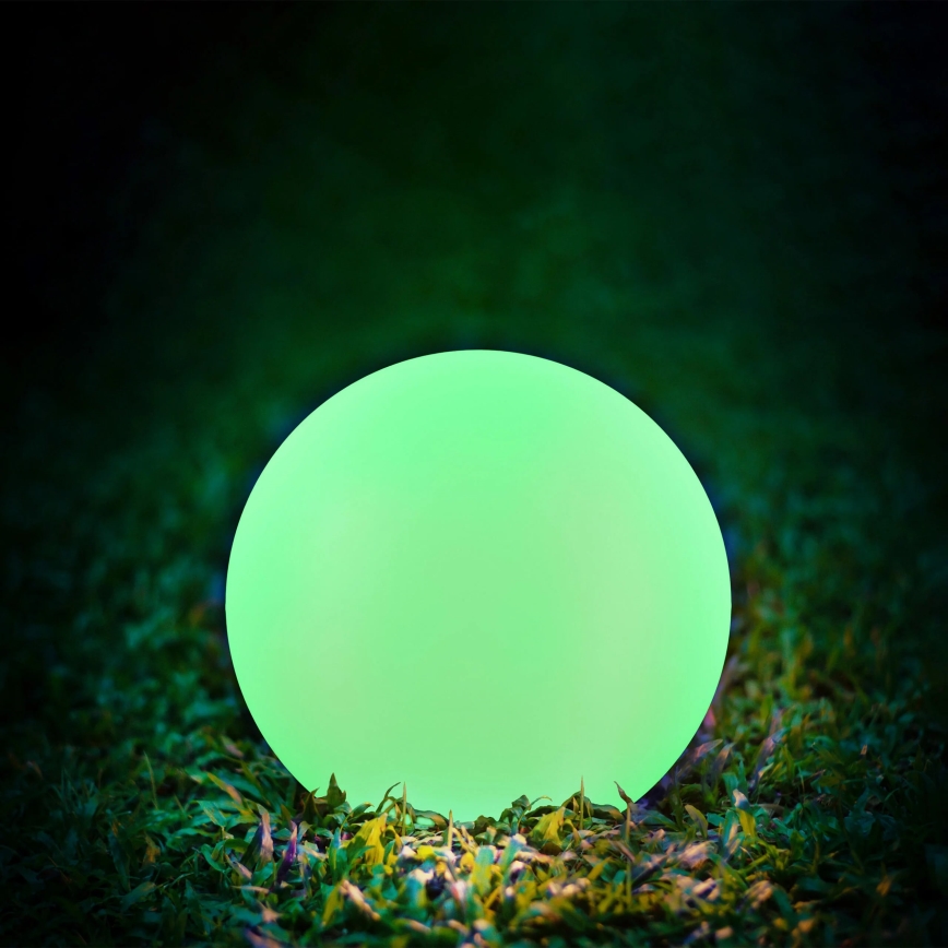 Lampe solaire RGBW BALL LED/3,2V 500 mAh d. 20 cm IP65 + Télécommande