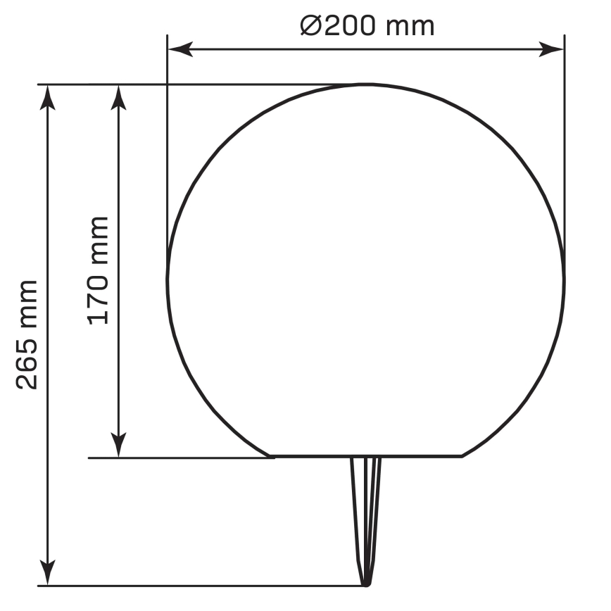 Lampe solaire RGBW BALL LED/3,2V 500 mAh d. 20 cm IP65 + Télécommande