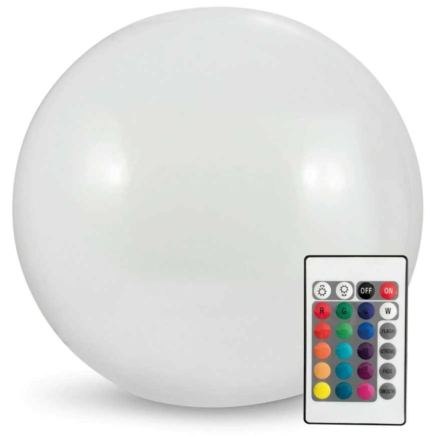 Lampe solaire RGBW BALL LED/3,7V 1500 mAh d. 50 cm IP65 + Télécommande