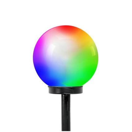 Lampe solaire SPHERE LED RGB — 1,2 V, IP44, 200 mAh, Ø 20 cm