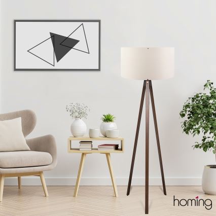Lampe sur pied AYD 1xE27/40W/230V marron/crème