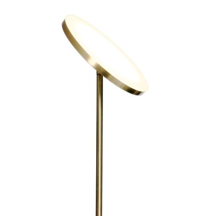 Lampadaire LED dimmable NORA LED/25W/230V 2200/3000/4000K + LED/5W 3000K doré + télécommande