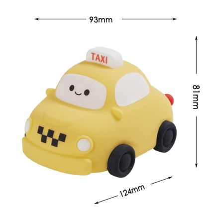 Lampe tactile à intensité variable pour enfants TAXI LED/1W/5V USB 1200 mAh taxi jaune