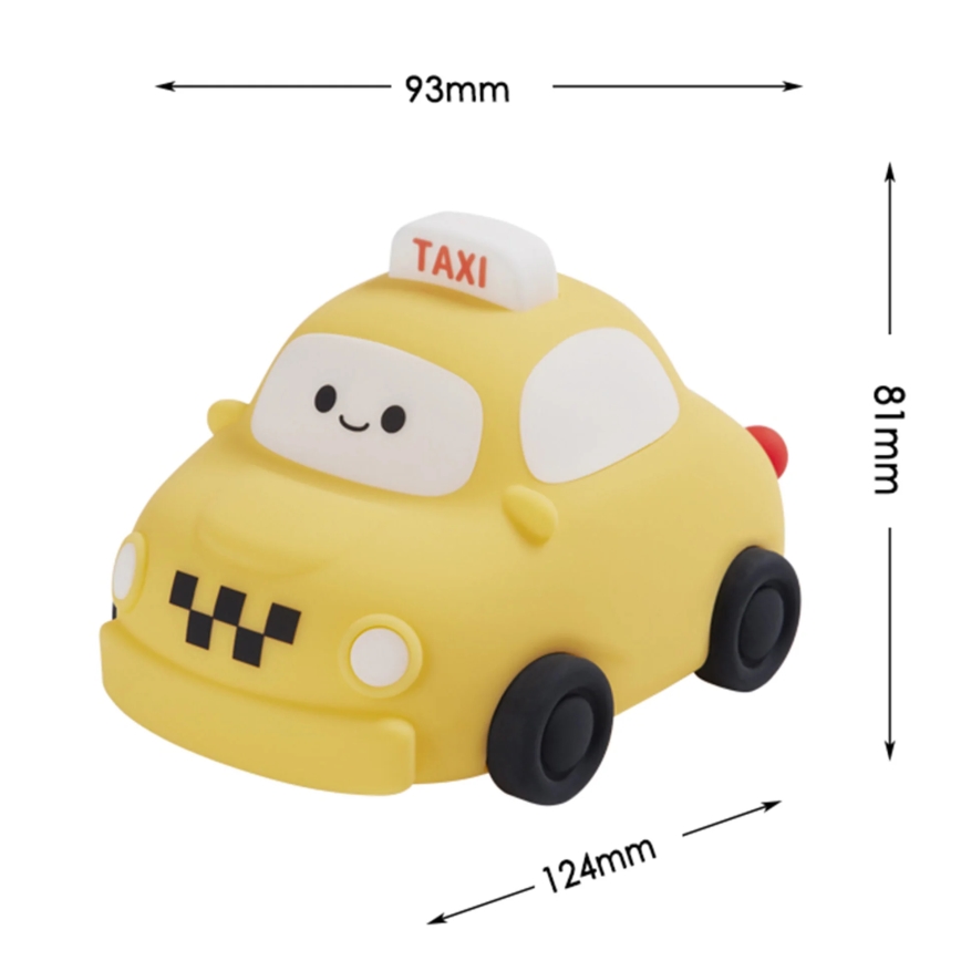 Lampe tactile à intensité variable pour enfants TAXI LED/1W/5V USB 1200 mAh taxi jaune