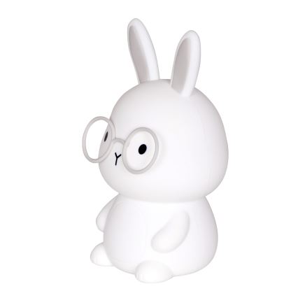 Lampe tactile pour enfants à intensité variable RGBW FLORKA LED/1W/5V USB 1200 mAh lapin blanc/gris