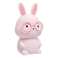 Lampe tactile pour enfants à Intensité variable RGBW FLORKA LED/1W/5V USB 1200 mAh lapin rose