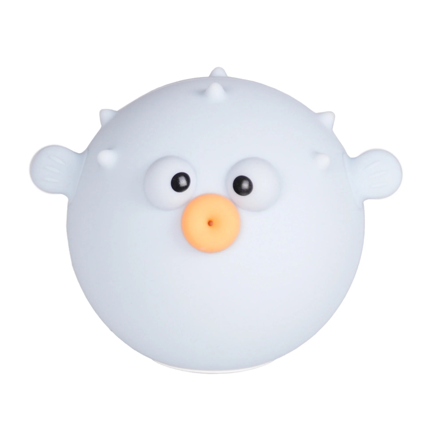 Lampe tactile pour enfants à intensité variable RGBW HELI LED/1W/5V USB 1200 mAh poisson bleu
