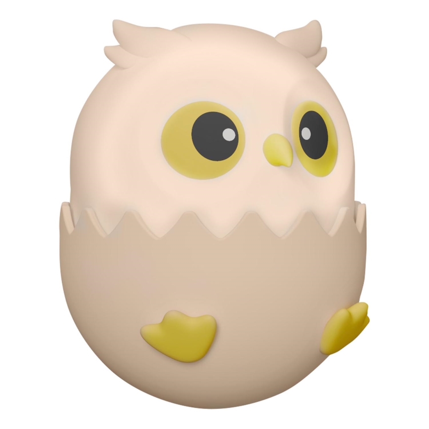 Lampe tactile pour enfants RGBW à intensité variable LED/1W/5V USB 1200 mAh hibou rose