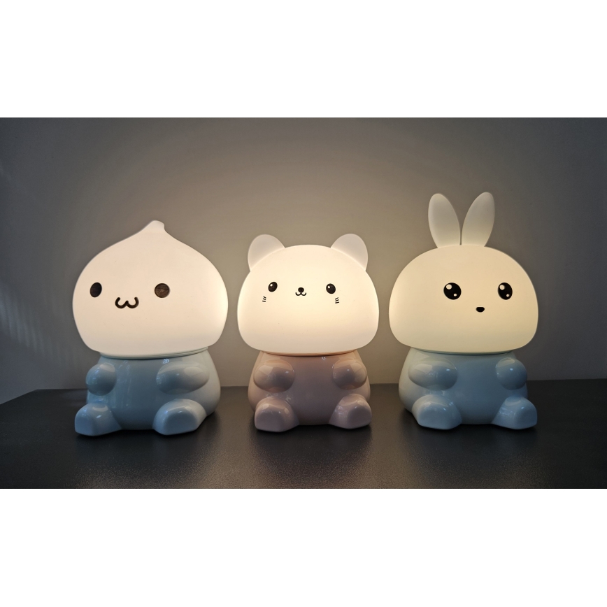 Lampe tactile RGBW pour enfants LED/1W/5V USB 1200 mAh cat