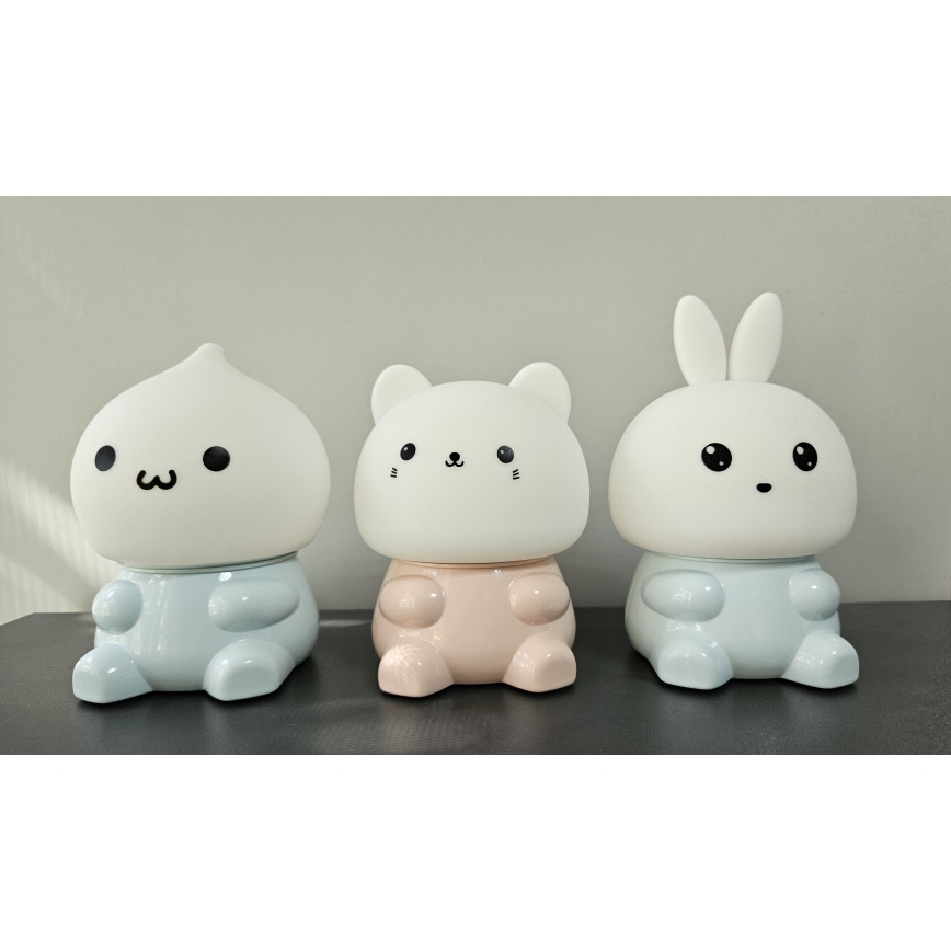 Lampe tactile RGBW pour enfants LED/1W/5V USB 1200 mAh cat