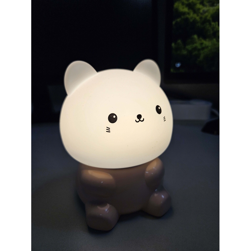 Lampe tactile RGBW pour enfants LED/1W/5V USB 1200 mAh chat