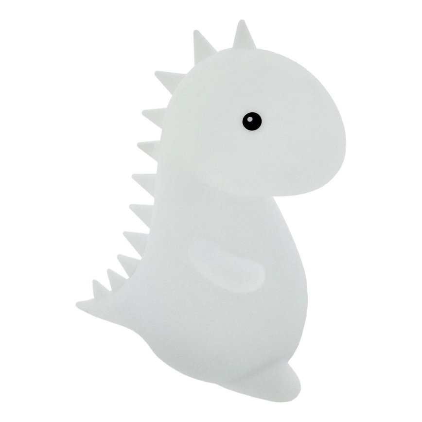 Lampe tactile RGBW pour enfants LED/1W/5V USB 1200 mAh dinosaure