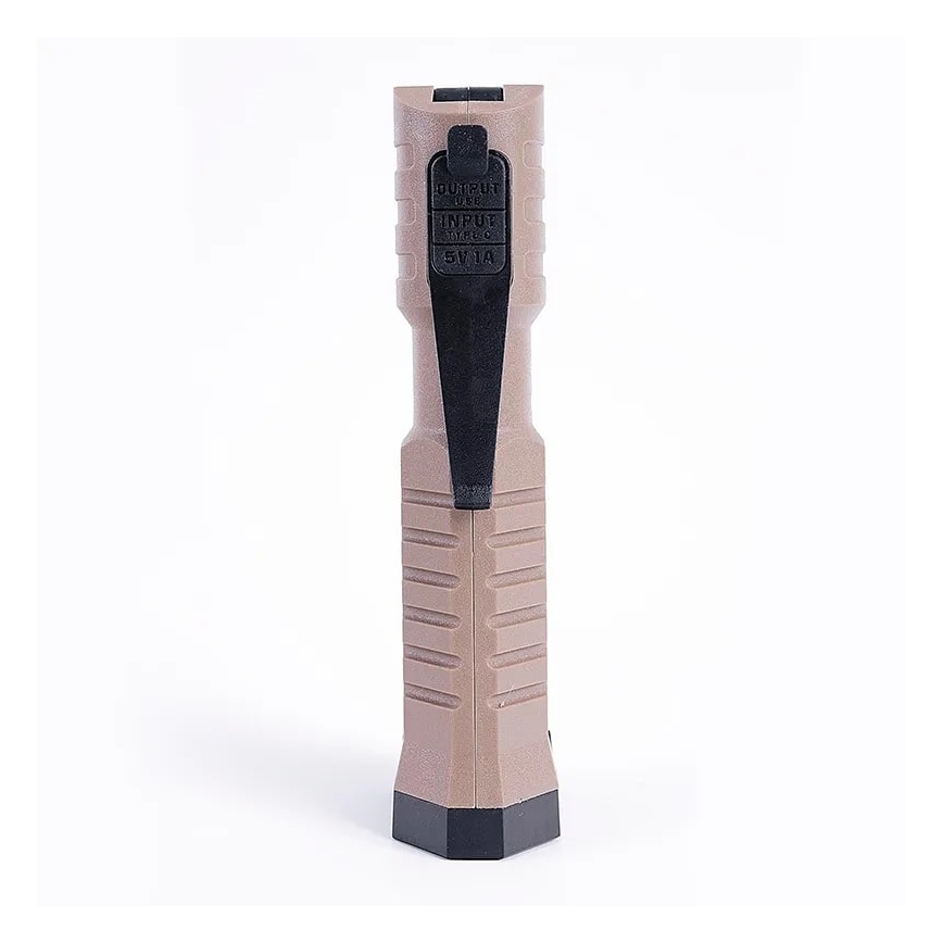 Lampe torche de travail rechargeable à intensité variable avec batterie portative LED/4W/5V IPX4 600 lm 2000mAh