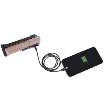 Lampe torche de travail rechargeable à intensité variable avec batterie portative LED/4W/5V IPX4 600 lm 2000mAh