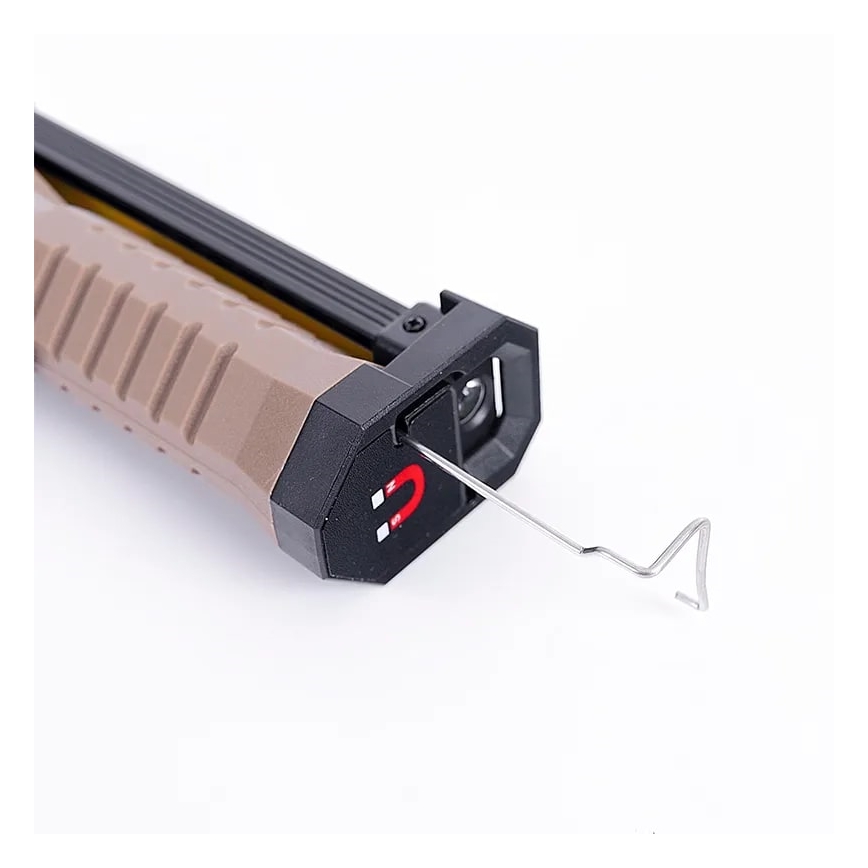 Lampe torche de travail rechargeable à intensité variable avec batterie portative LED/4W/5V IPX4 600 lm 2000mAh